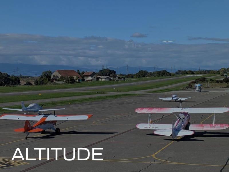 Altitude — light aircraft at an airfield in Provence
